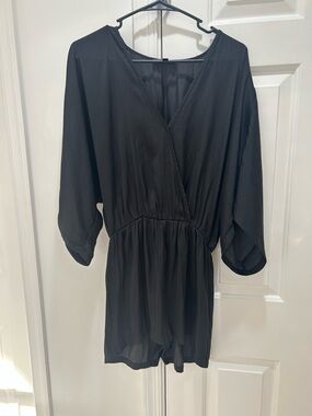 Lulu's Black V-Neck Romper